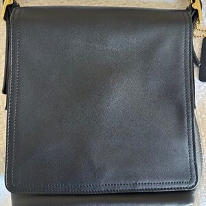 Vintage Coach Legacy Slim Flap in Black Leather